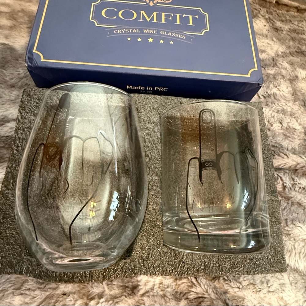 His and Her Engagement Drinkware - Picture 1 of 1